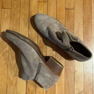 Ankle suede booties